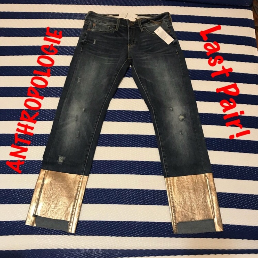 🔥NWT Anthropologie Pilcro Slim Boyfriend Jeans 28